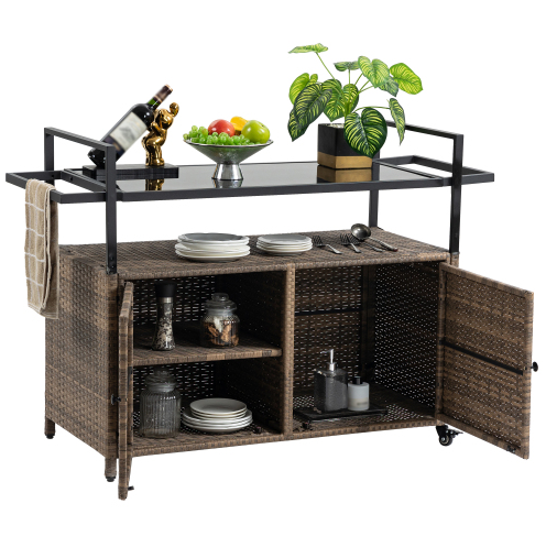 RYYEXO Outdoor Wicker Ba