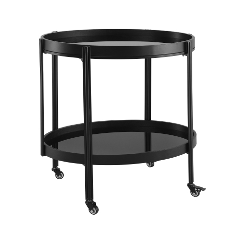 RYYEXO Black Bar Cart wi